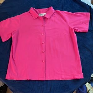 Pink, cotton, ss blouse